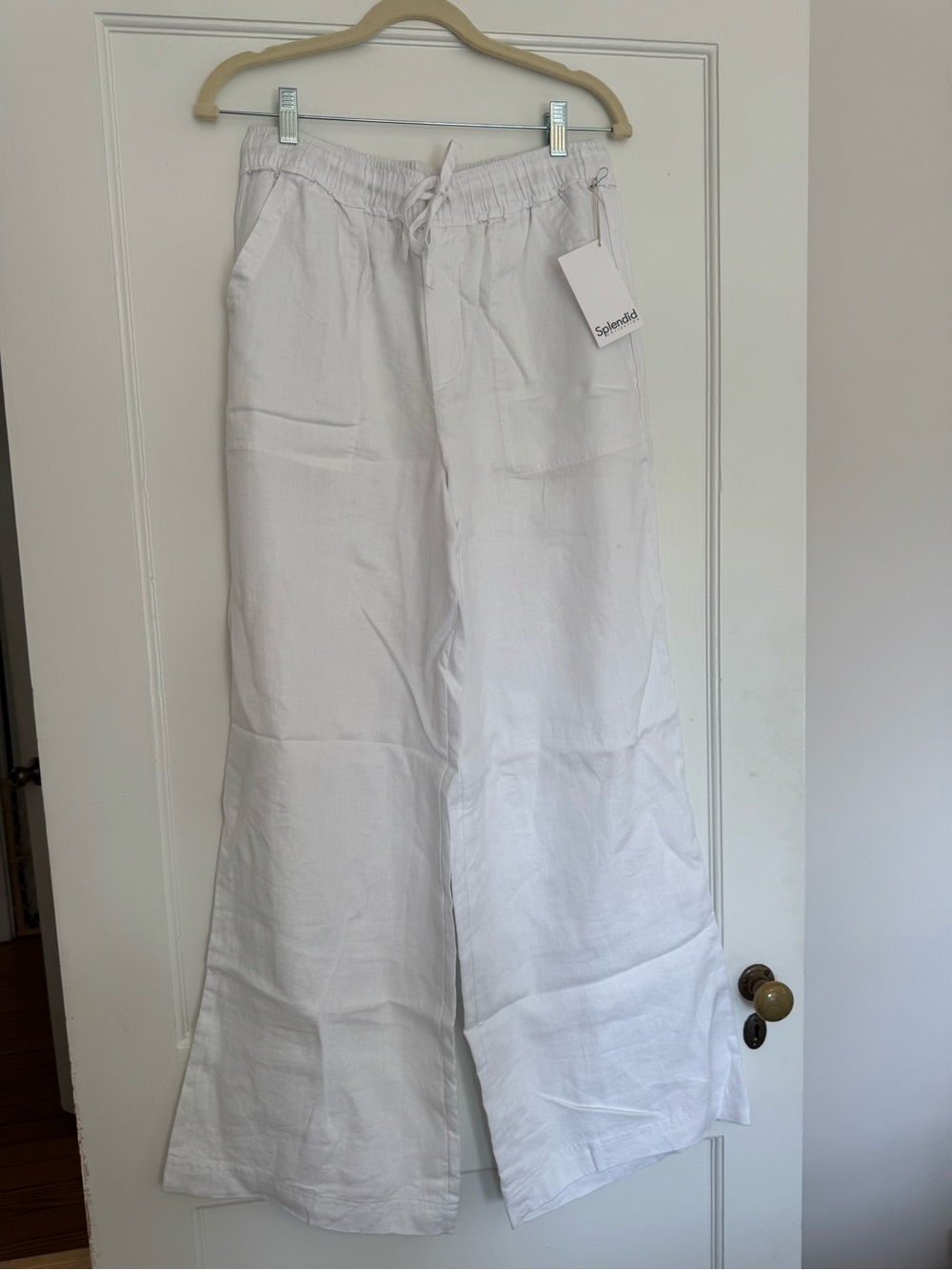 Splendid Stella Linen Pants - Size M - White - NWT